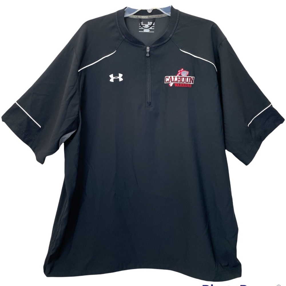 Under Armour Men's Light Black Wind Breaker Quarter Zip Jacket Calhoun Warriors